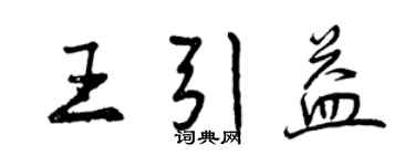 曾慶福王引益行書個性簽名怎么寫