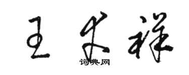 駱恆光王幸祥草書個性簽名怎么寫