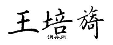 丁謙王培旖楷書個性簽名怎么寫