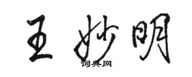 駱恆光王妙明行書個性簽名怎么寫