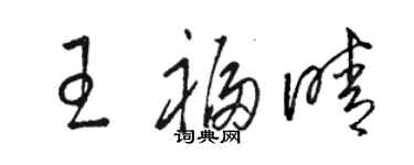 駱恆光王福晴草書個性簽名怎么寫