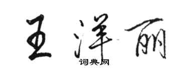 駱恆光王洋麗行書個性簽名怎么寫