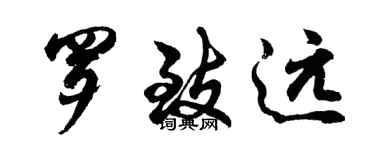 胡問遂羅致遠行書個性簽名怎么寫