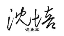 駱恆光沈培草書個性簽名怎么寫