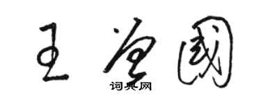 駱恆光王曾國草書個性簽名怎么寫