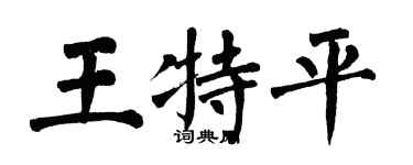 翁闓運王特平楷書個性簽名怎么寫