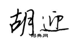 王正良胡迎行書個性簽名怎么寫