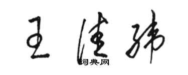 駱恆光王佳緯草書個性簽名怎么寫