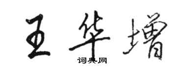 駱恆光王華增行書個性簽名怎么寫