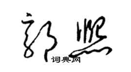 梁錦英郭熙草書個性簽名怎么寫