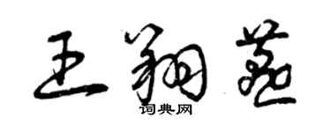 曾慶福王翔燕草書個性簽名怎么寫