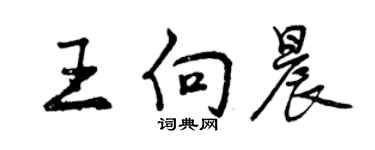 曾慶福王向晨行書個性簽名怎么寫