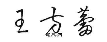 駱恆光王方蕾草書個性簽名怎么寫