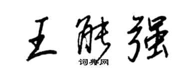 王正良王能強行書個性簽名怎么寫