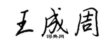 王正良王成周行書個性簽名怎么寫
