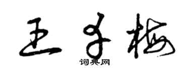 曾慶福王幸梅草書個性簽名怎么寫