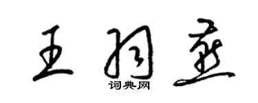 梁錦英王羽燕草書個性簽名怎么寫