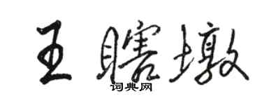 駱恆光王瞎墩行書個性簽名怎么寫