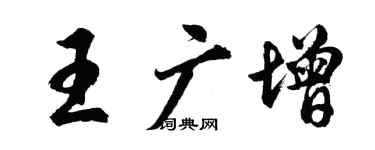 胡問遂王廣增行書個性簽名怎么寫