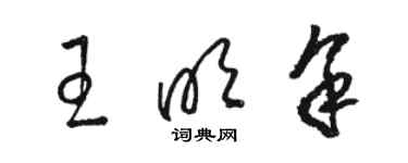 駱恆光王明余草書個性簽名怎么寫