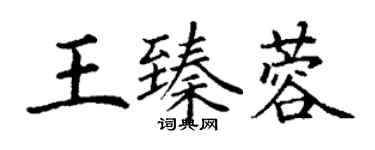 丁謙王臻蓉楷書個性簽名怎么寫