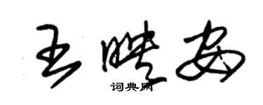 朱錫榮王映安草書個性簽名怎么寫