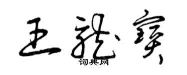 曾慶福王龍寶草書個性簽名怎么寫