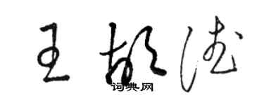 駱恆光王胡德草書個性簽名怎么寫