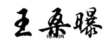胡問遂王桑曝行書個性簽名怎么寫