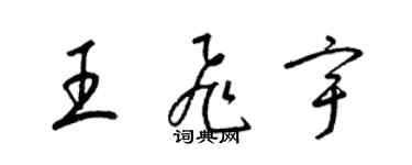 梁錦英王飛宇草書個性簽名怎么寫