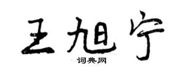 曾慶福王旭寧行書個性簽名怎么寫