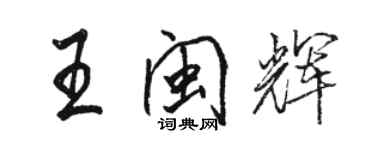 駱恆光王閩輝行書個性簽名怎么寫