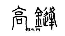 曾慶福高鋒篆書個性簽名怎么寫