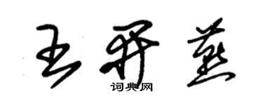 朱錫榮王開燕草書個性簽名怎么寫