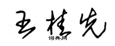 朱錫榮王桂先草書個性簽名怎么寫