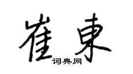 王正良崔東行書個性簽名怎么寫