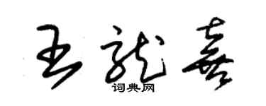 朱錫榮王龍喜草書個性簽名怎么寫