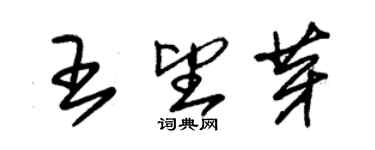 朱錫榮王望芽草書個性簽名怎么寫