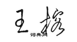 駱恆光王榕草書個性簽名怎么寫