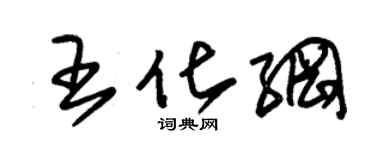 朱錫榮王化綱草書個性簽名怎么寫