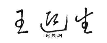 駱恆光王迎生草書個性簽名怎么寫