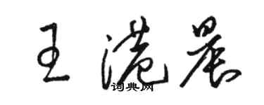 駱恆光王港晨草書個性簽名怎么寫