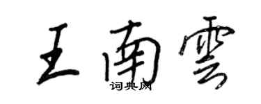 王正良王南雲行書個性簽名怎么寫