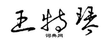 曾慶福王特琴草書個性簽名怎么寫