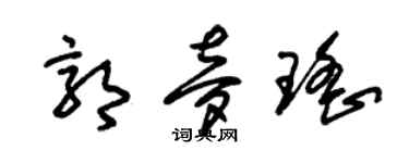 朱錫榮郭夢瑤草書個性簽名怎么寫