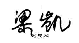 朱錫榮梁凱草書個性簽名怎么寫