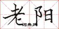 駱恆光老陽楷書怎么寫