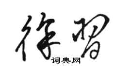 駱恆光徐習草書個性簽名怎么寫