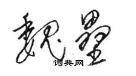 駱恆光魏壘草書個性簽名怎么寫