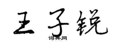 曾慶福王子銳行書個性簽名怎么寫